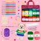 Crochet Yarn Kit for Beginners & Adults – 1650 Yards, 30 Color Acrylic Skeins, Complete 73-Piece Crochet Set with Hooks, Accessories & User Manual for Amigurumi, Scarves & DIY Projects